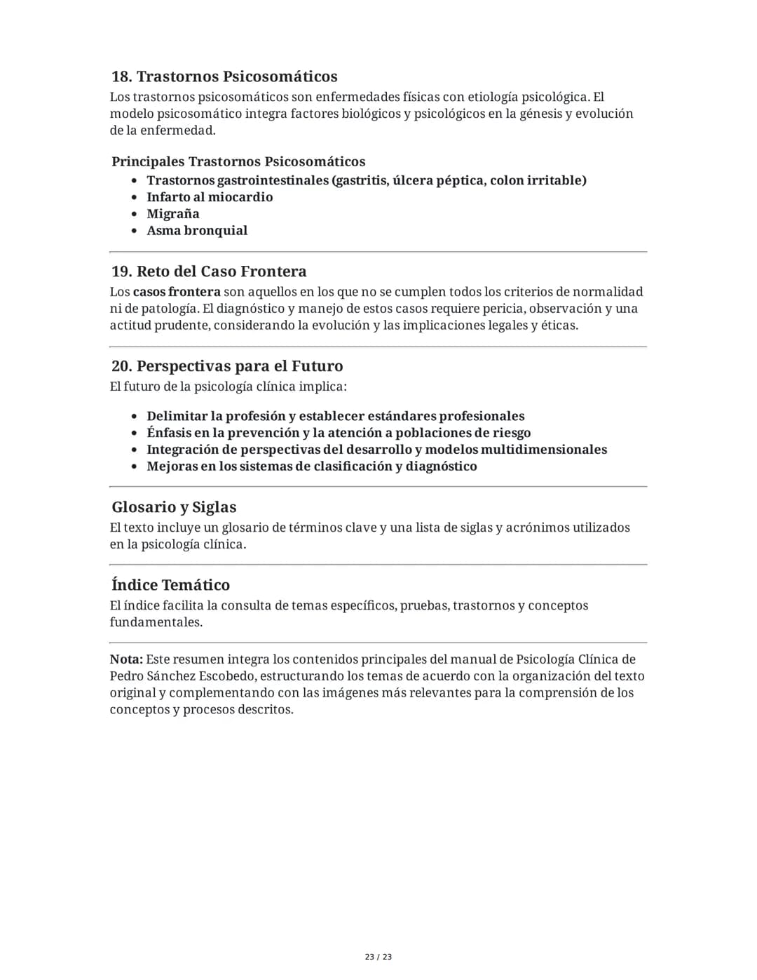 Psicología Clínica - Resumen Integral
1. Introducción a la Psicología Clínica
La psicología clínica es un campo profesional y disciplinario 