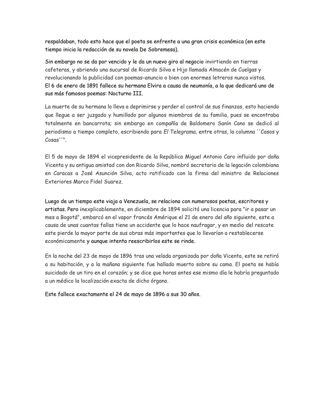 JOSE ASUNCION SILVA GOMEZ
Poeta nacido en Bogotá, Colombia el 27 de noviembre de 1865.
Hijo del escritor costumbrista y acomodado comerciant