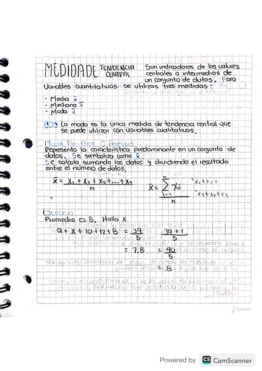 Media, mediana y moda