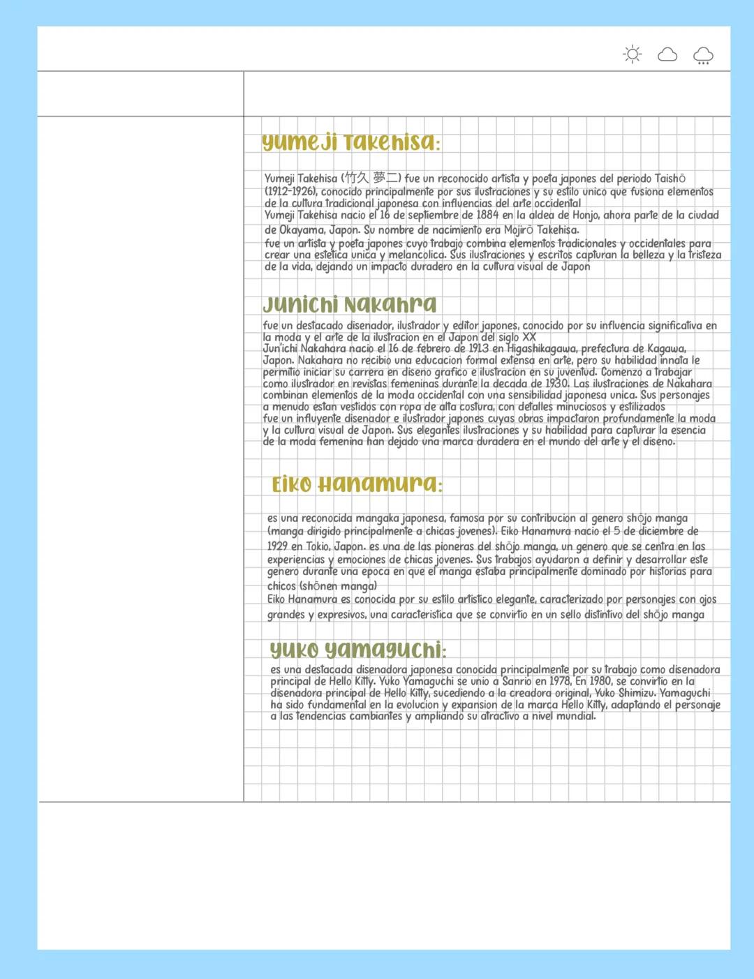 # yumeji Takehisa:

Yumeji Takehisa (竹久夢二) fue un reconocido artista y poeta japones del periodo Taisho
(1912-1926), conocido principalmente