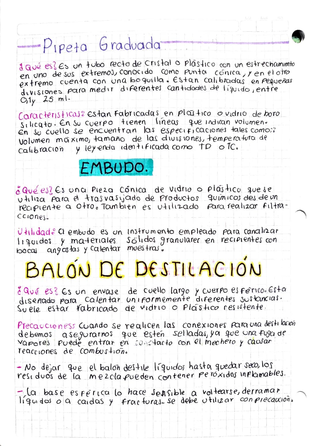 HA
·Pipeta Graduada
I Qué es? Es un tubo recto de Cristal o plástico con un estrechamiento
en uno de sus extremos, conocido como Punta cónic