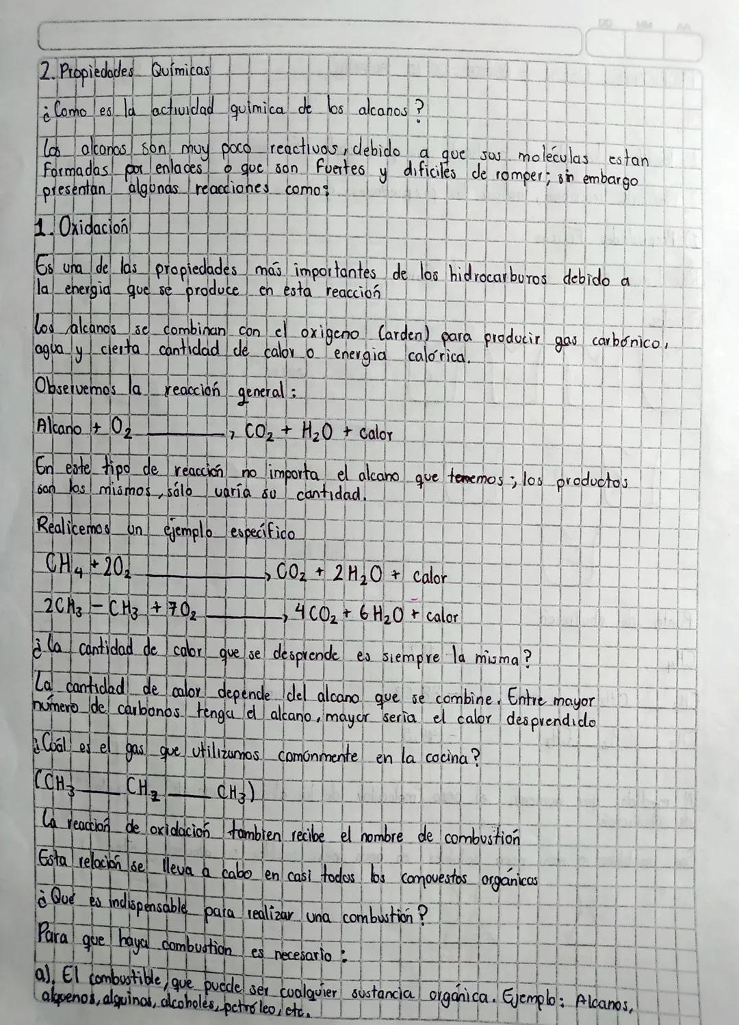 PROPIEDADES FISICAS Y QUIMICAS DE LOS ALCANOS
Objetivo:
1. Identificar los alcanos mediante sus propiedades fisicas
2. Mediante reacciones, 
