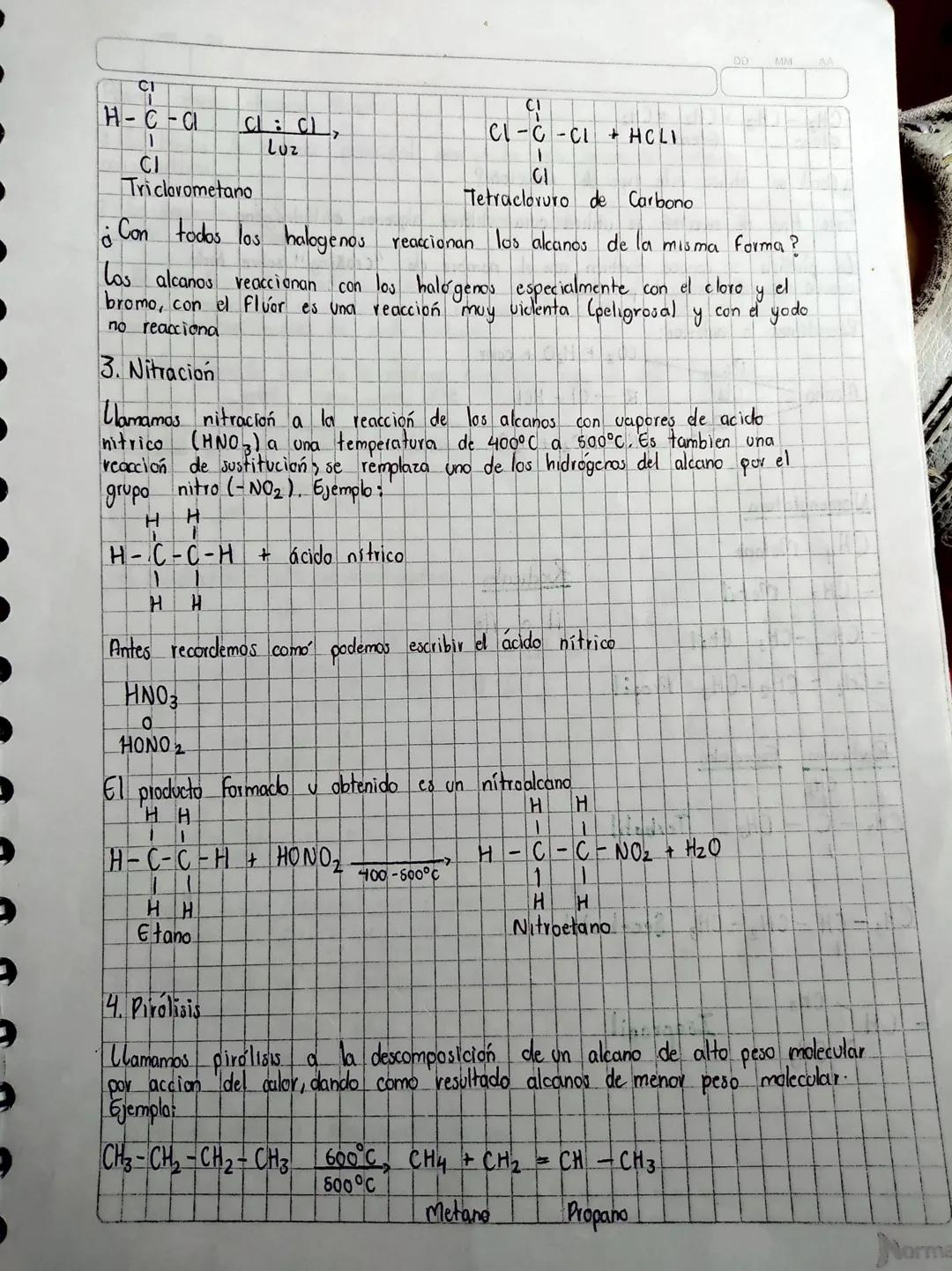 PROPIEDADES FISICAS Y QUIMICAS DE LOS ALCANOS
Objetivo:
1. Identificar los alcanos mediante sus propiedades fisicas
2. Mediante reacciones, 
