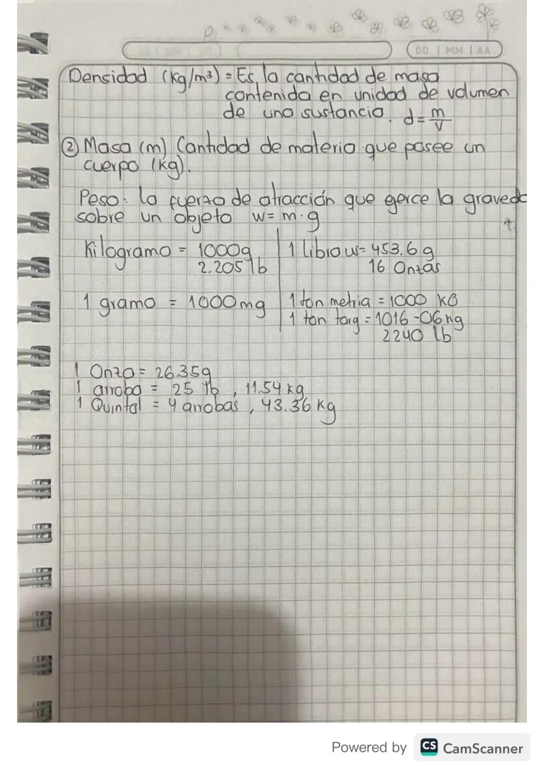 DDI MMI AA
Tiempo (+) Distancia de duración de la herra
alrededor del sal (s).
Notación Científica y cifras Significativas.
La notación cien