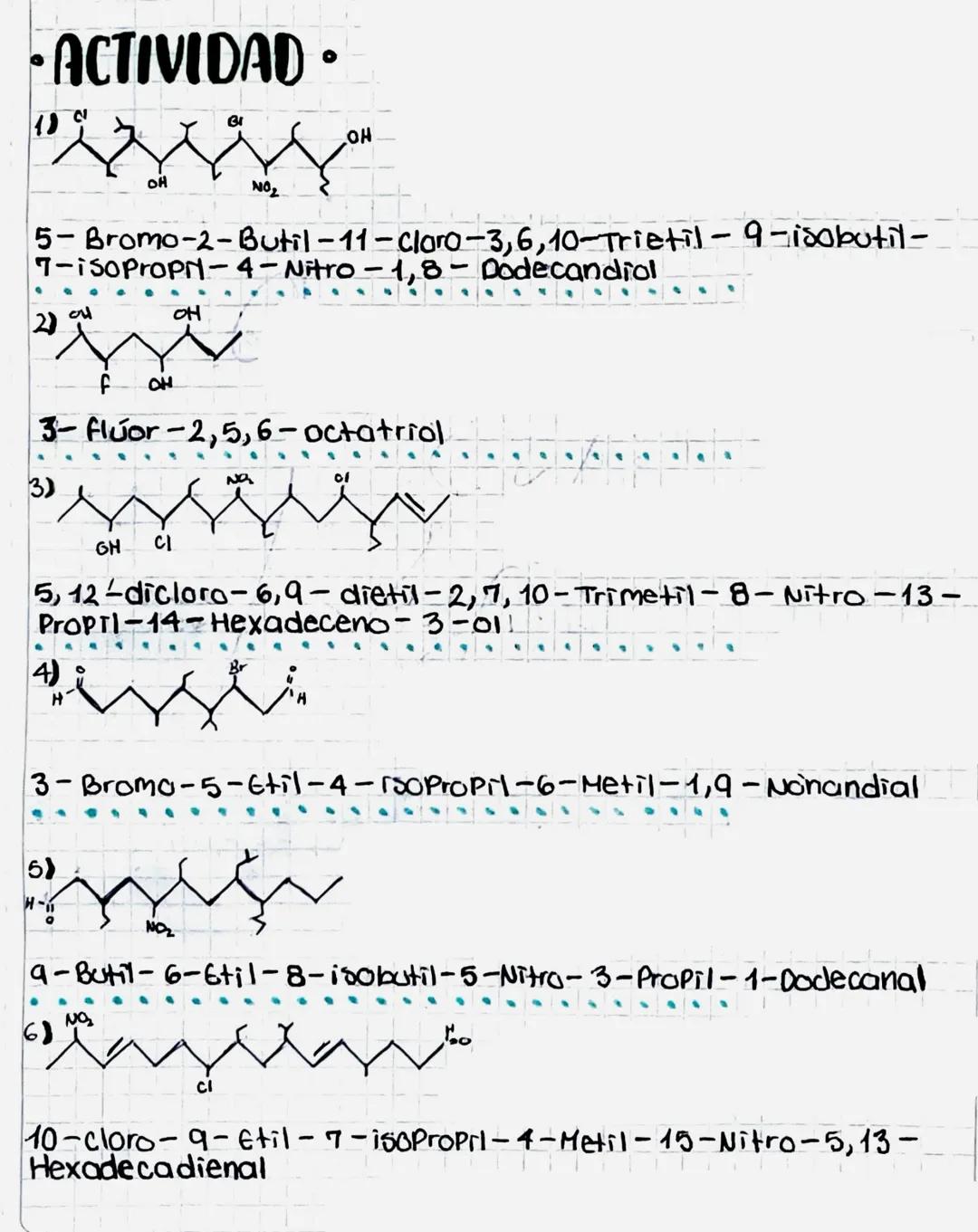 Ejercicios de Alcoholes y Aldehídos: Nomenclatura Fácil