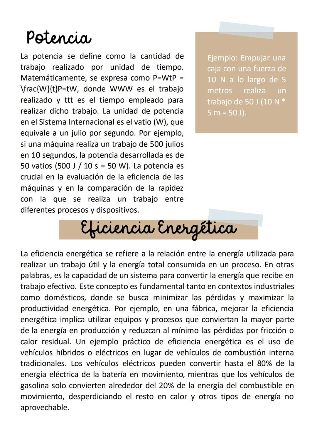 R ABAJ ☑
TR
Trabajo
Energía y
Potencia
El trabajo se define como la cantidad de
energía transferida cuando una fuerza actúa
sobre un objeto 