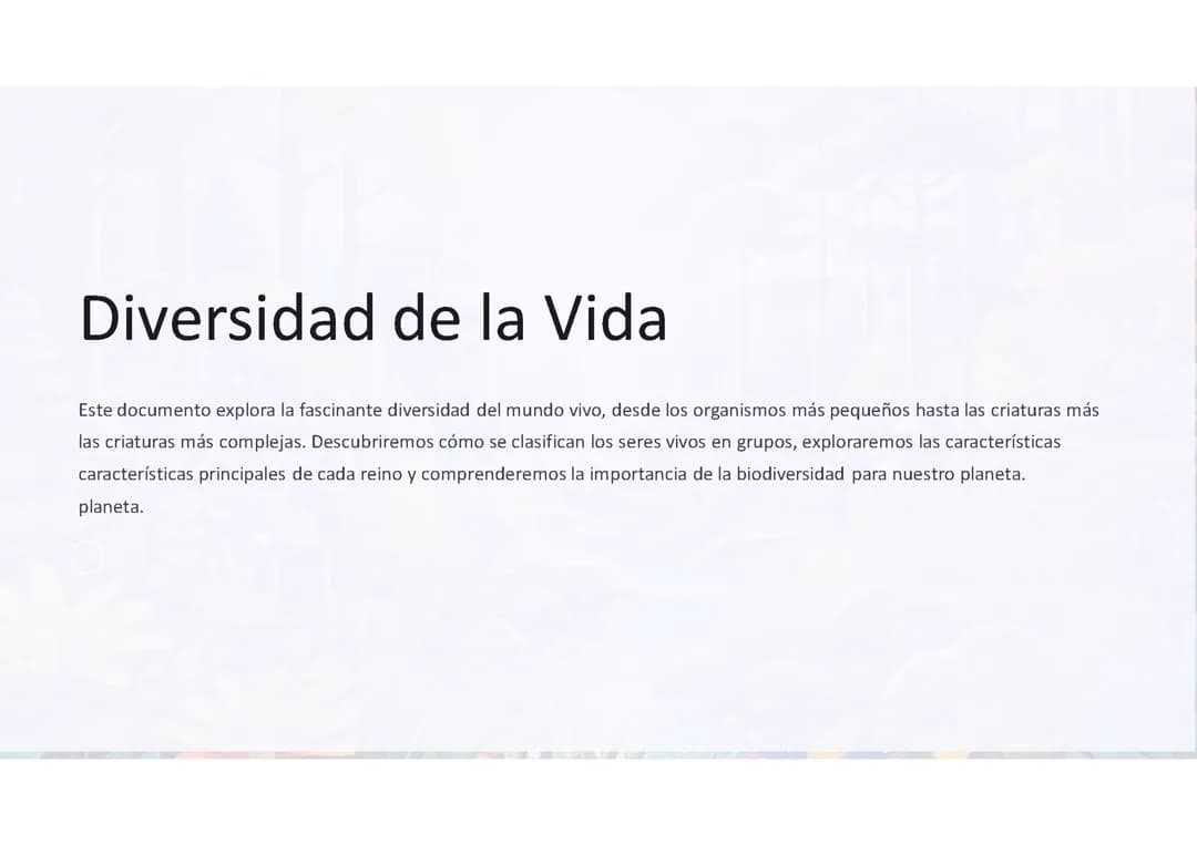 Diversidad de la Vida