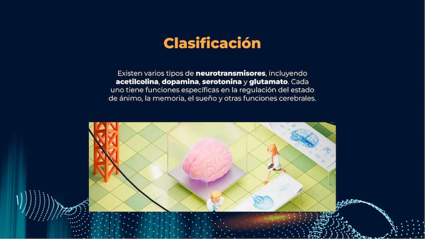 Neurotransmisores:
Mensajeros químicos
del cerebro Introducción
Los neurotransmisores son sustancias químicas que
transmiten señales entre l