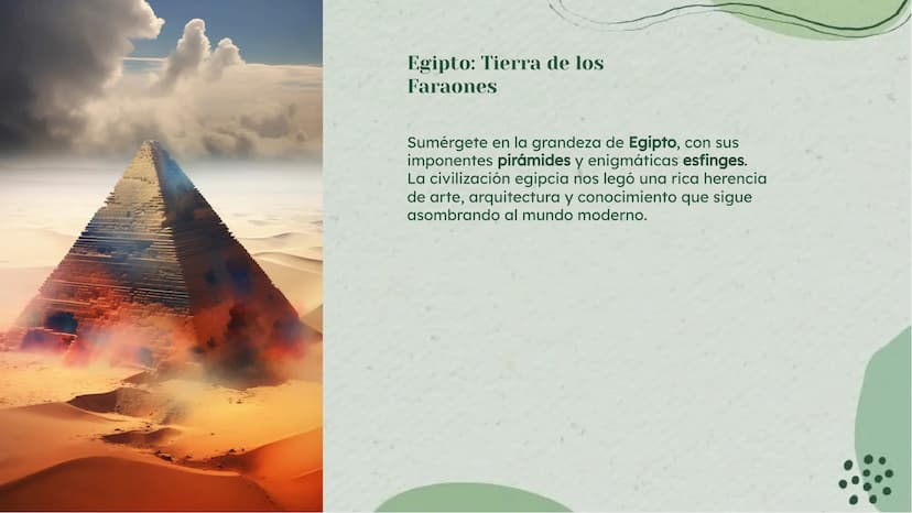 El legado eterno:
Maravillas de las
civilizaciones antiguas Introducción
Descubre el legado eterno de las civilizaciones
antiguas y sus mara