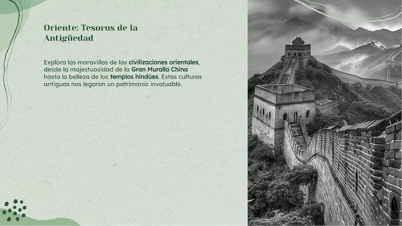 El legado eterno:
Maravillas de las
civilizaciones antiguas Introducción
Descubre el legado eterno de las civilizaciones
antiguas y sus mara