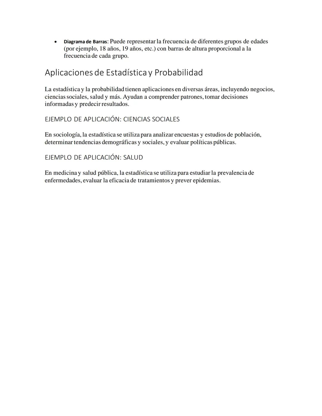 ESTADÍSTICA Y PROBABILIDAD
Medidas de Tendencia Central
Las medidas de tendencia central son estadísticas descriptivas que representan el va
