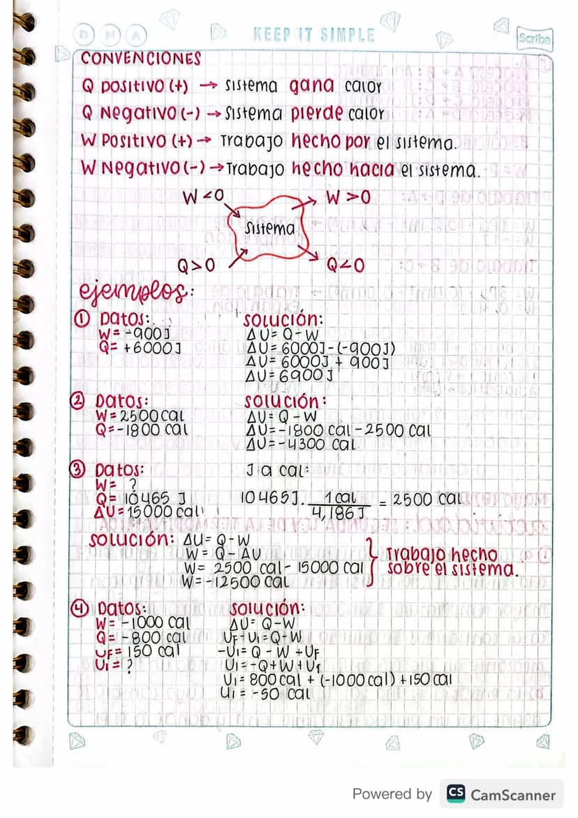 Mayo 14/2021
primera ley de la termodinámica
ECUACION:
AU = Q-W
AU-cambio de la energía interna de un sistema
Qcalor neto.
W Trabajo neto.
E