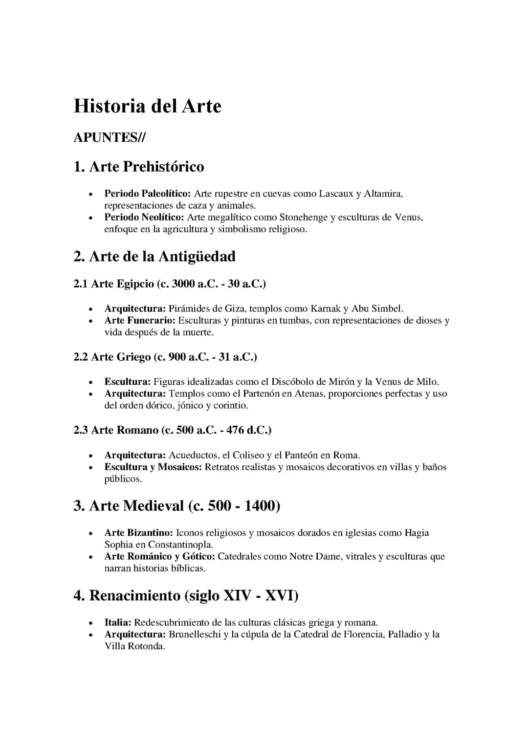 Historia del Arte