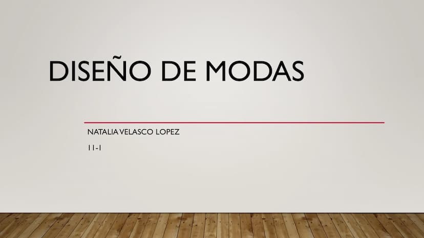 DISEÑO DE MODAS
NATALIA VELASCO LOPEZ
||-| QUE ES DISEÑO DE MODAS
•
El diseño de moda es la actividad que se encarga de diseñar y confeccion