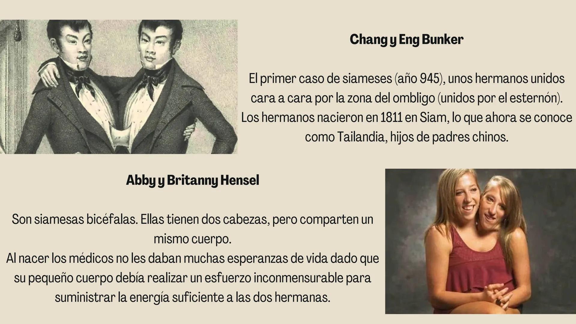 HERMANOS
SIAMESES
Septimo - 2022 ¿QUE SON LOS HERMANOS
SIAMESES?
Los gemelos unidos son dos bebés que nacen conectados
físicamente.
CELE
Y
2