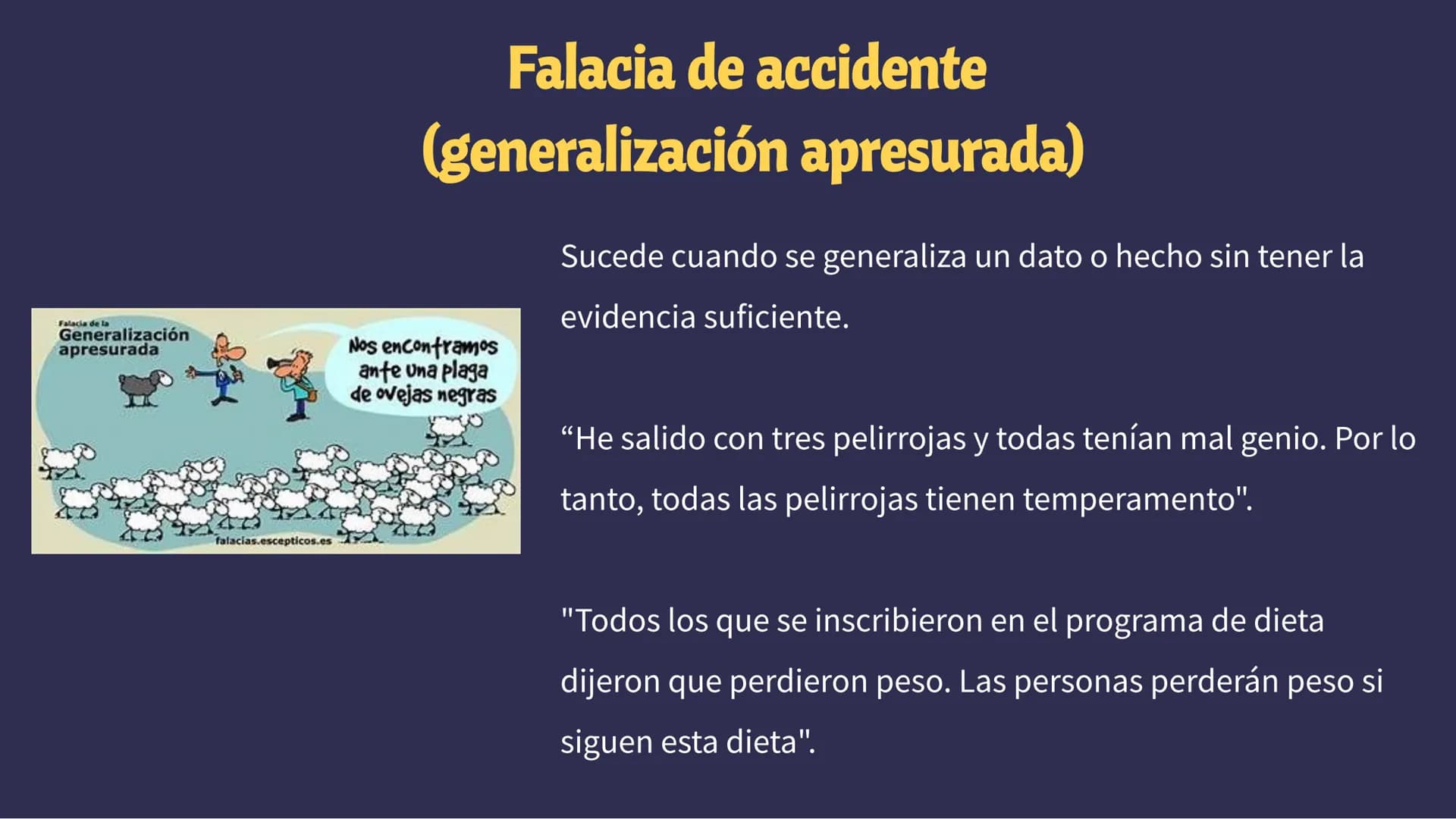 Las Falacias Si mi patrulla anti-osos
funciona, no veremos
osos. No hay osos. Por lo
tanto, la patrulla
funciona
sobo
Ése es un
razonamiento