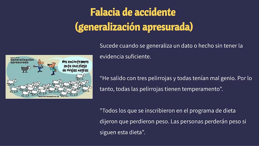 Las Falacias Si mi patrulla anti-osos
funciona, no veremos
osos. No hay osos. Por lo
tanto, la patrulla
funciona
sobo
Ése es un
razonamiento