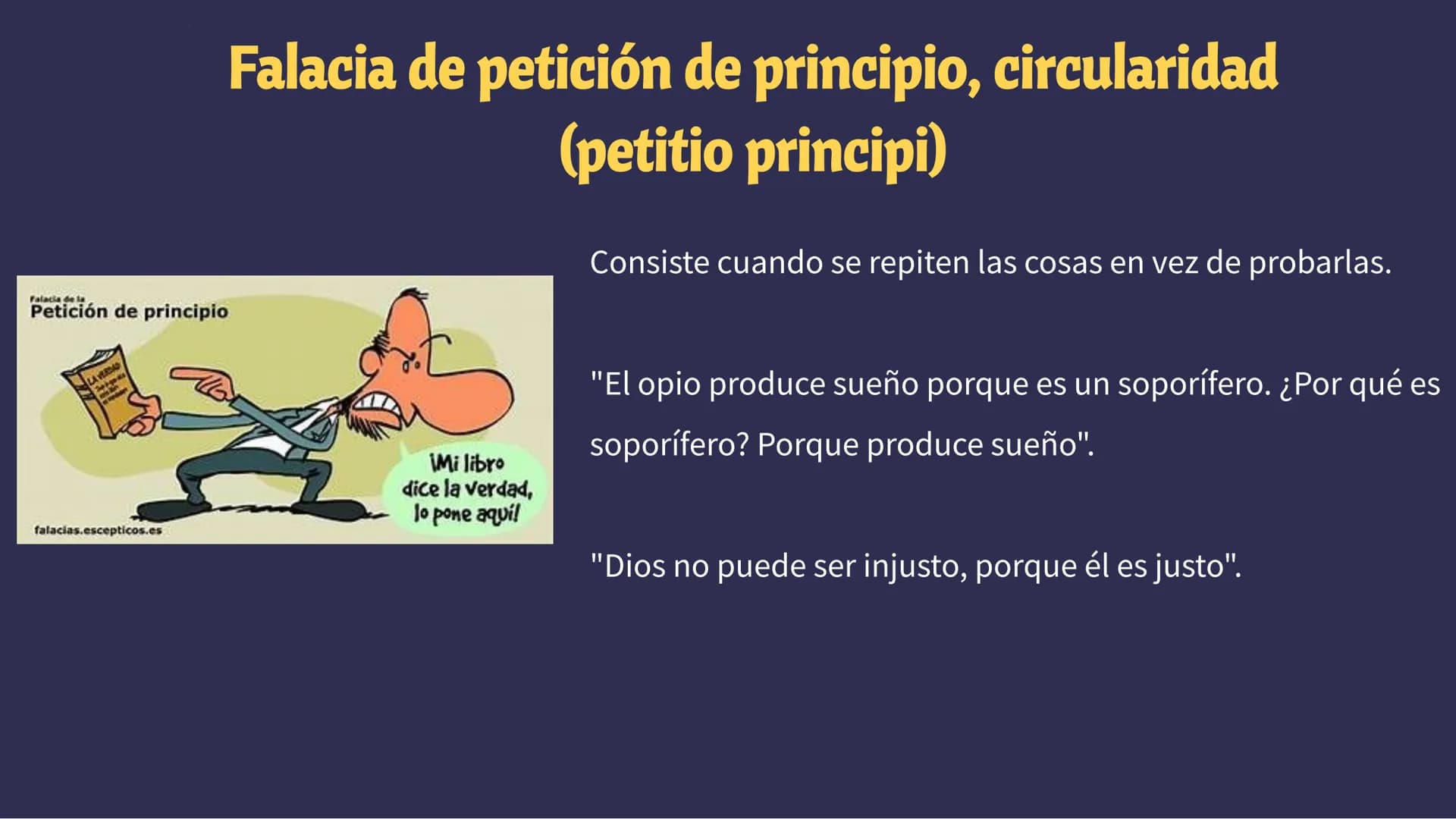 Las Falacias Si mi patrulla anti-osos
funciona, no veremos
osos. No hay osos. Por lo
tanto, la patrulla
funciona
sobo
Ése es un
razonamiento