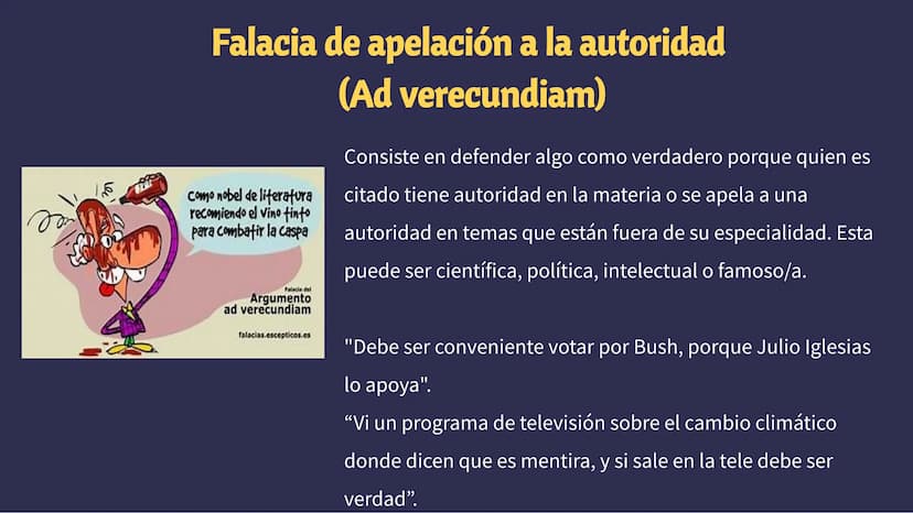 Las Falacias Si mi patrulla anti-osos
funciona, no veremos
osos. No hay osos. Por lo
tanto, la patrulla
funciona
sobo
Ése es un
razonamiento