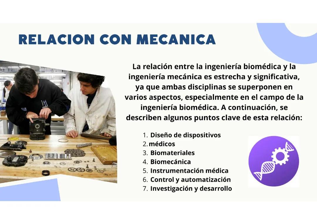 Relaciones en la Ingeniería Biomédica