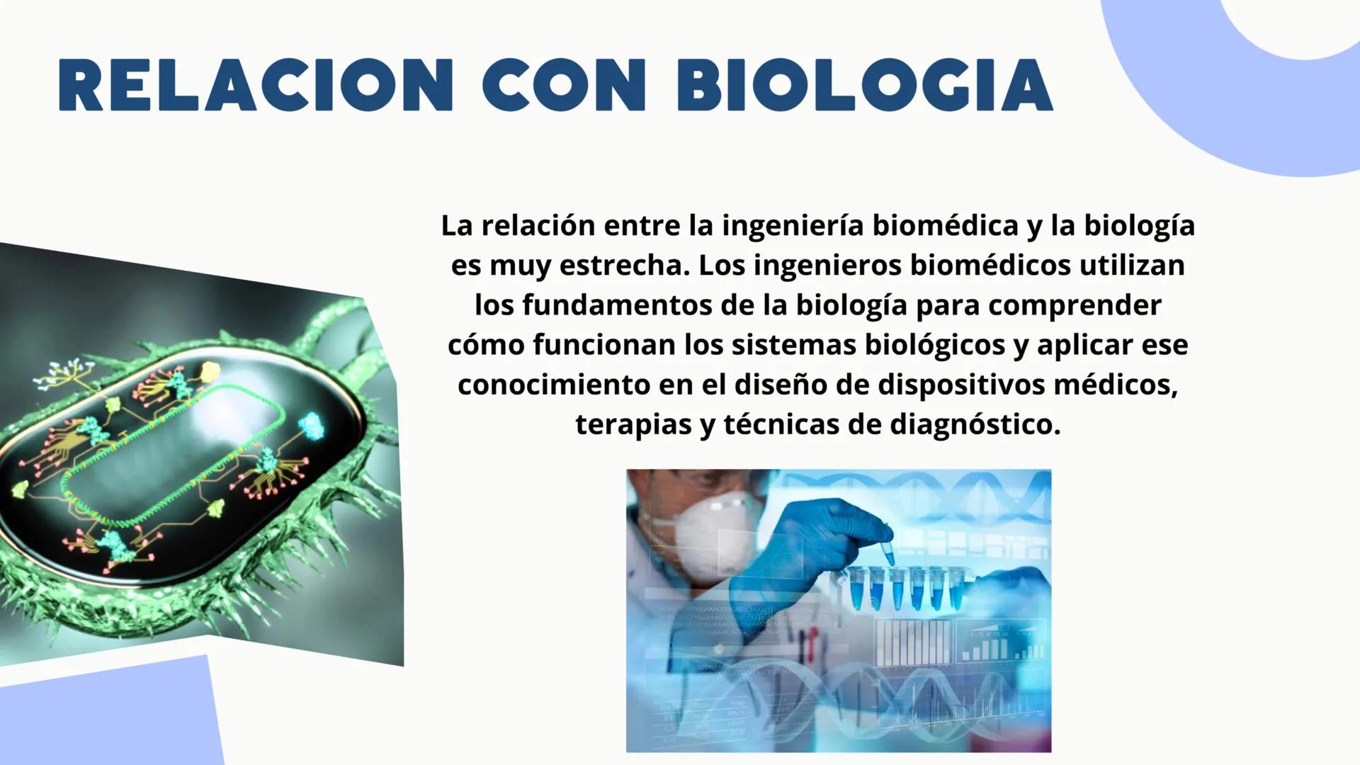 RELACION CON MECANICA
M
La relación entre la ingeniería biomédica y la
ingeniería mecánica es estrecha y significativa,
ya que ambas discipl