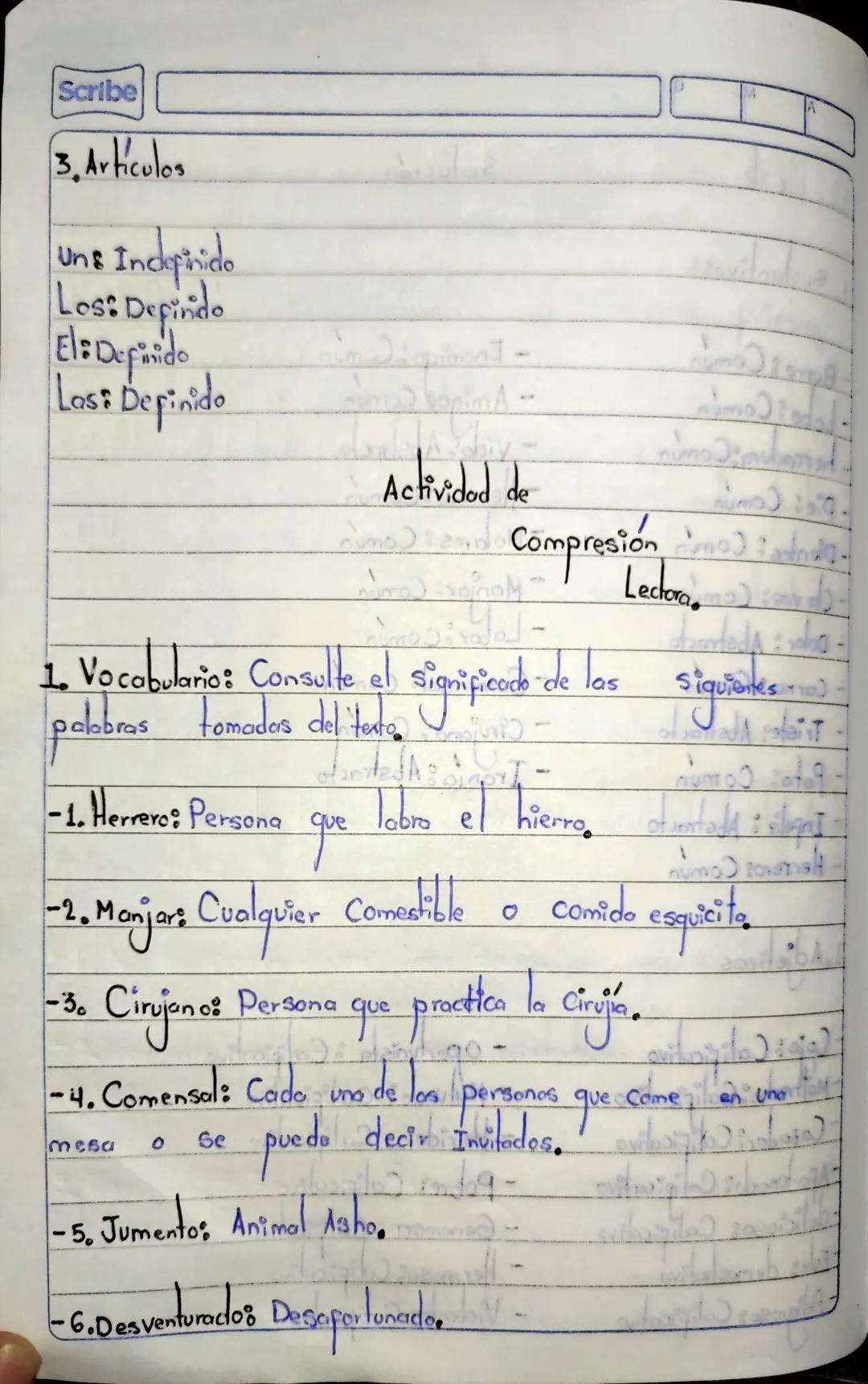 M
22 de Febrero de 2017
Scribe
Continuación
Adjetivos.
-Adjetivo Posesivo: Este Adjetivo Posesivo Indica
pertenencia our posesión, Estos son