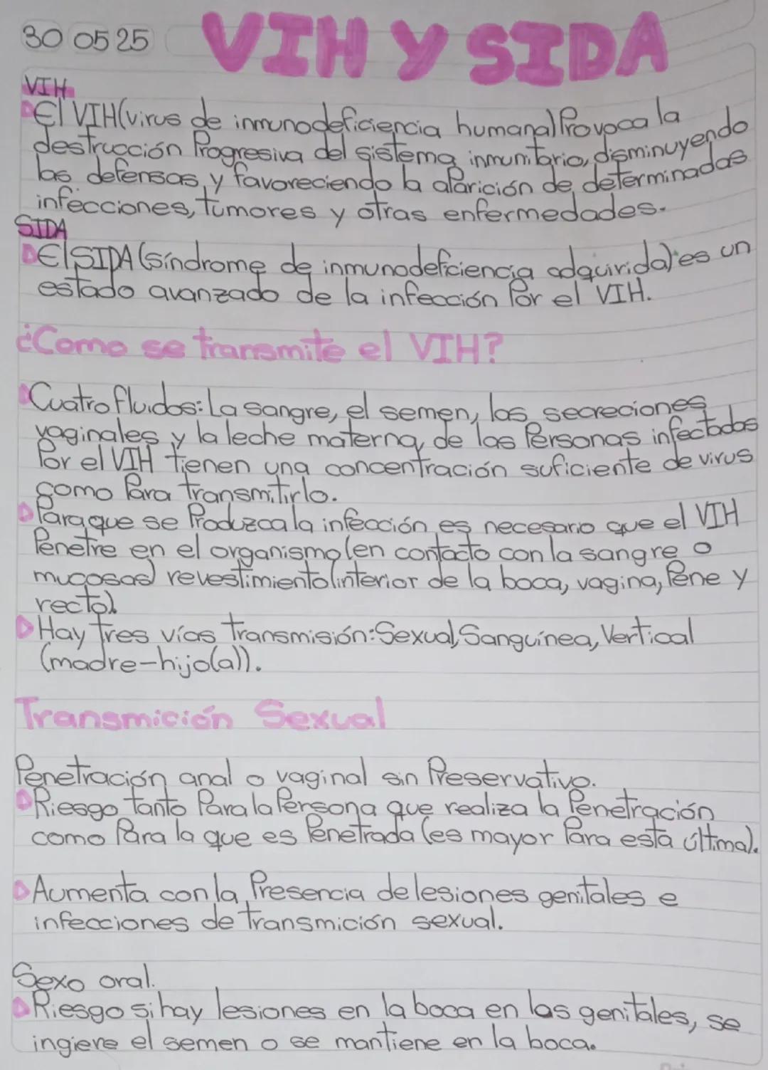 30 05 25 VIH Y SIDA
VIH
El VIH(virus de inmunodeficiencia humanal)provoca la
destruccion progresiva del sistema inmunitario, disminuyendo
la