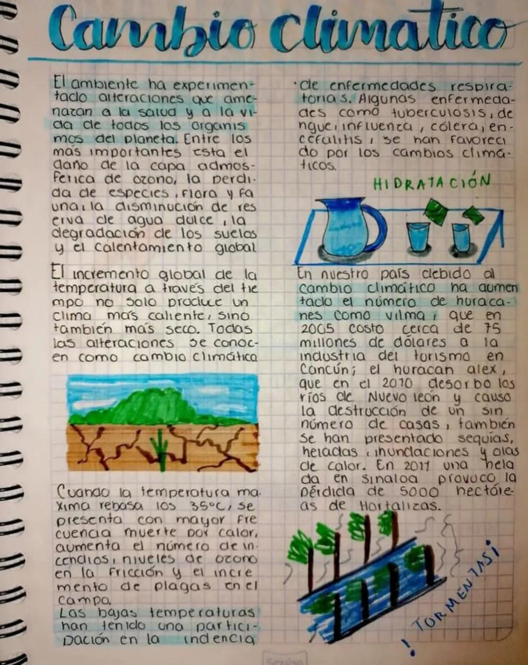 Cambio Climatico
El ambiente ha experimen-
tado alteraciones que ame-
natan a la salud y a la vi-
da de todos los organis
mos del planeta. E