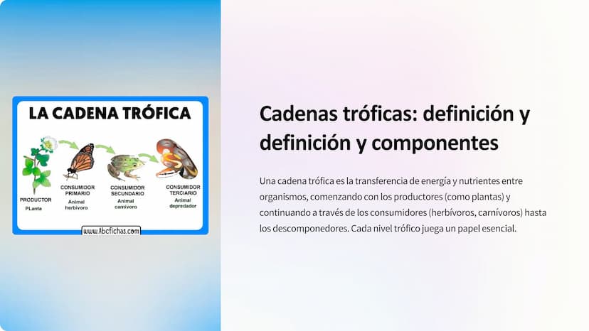 Flujo de energía:
Cadenas y redes tróficas,
pirámides ecológicas
Los ecosistemas son sistemas complejos donde la
energía fluye a través de d