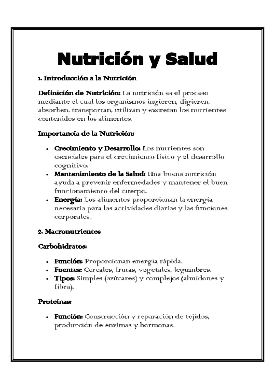 NUTRICIÓN Y SALUD