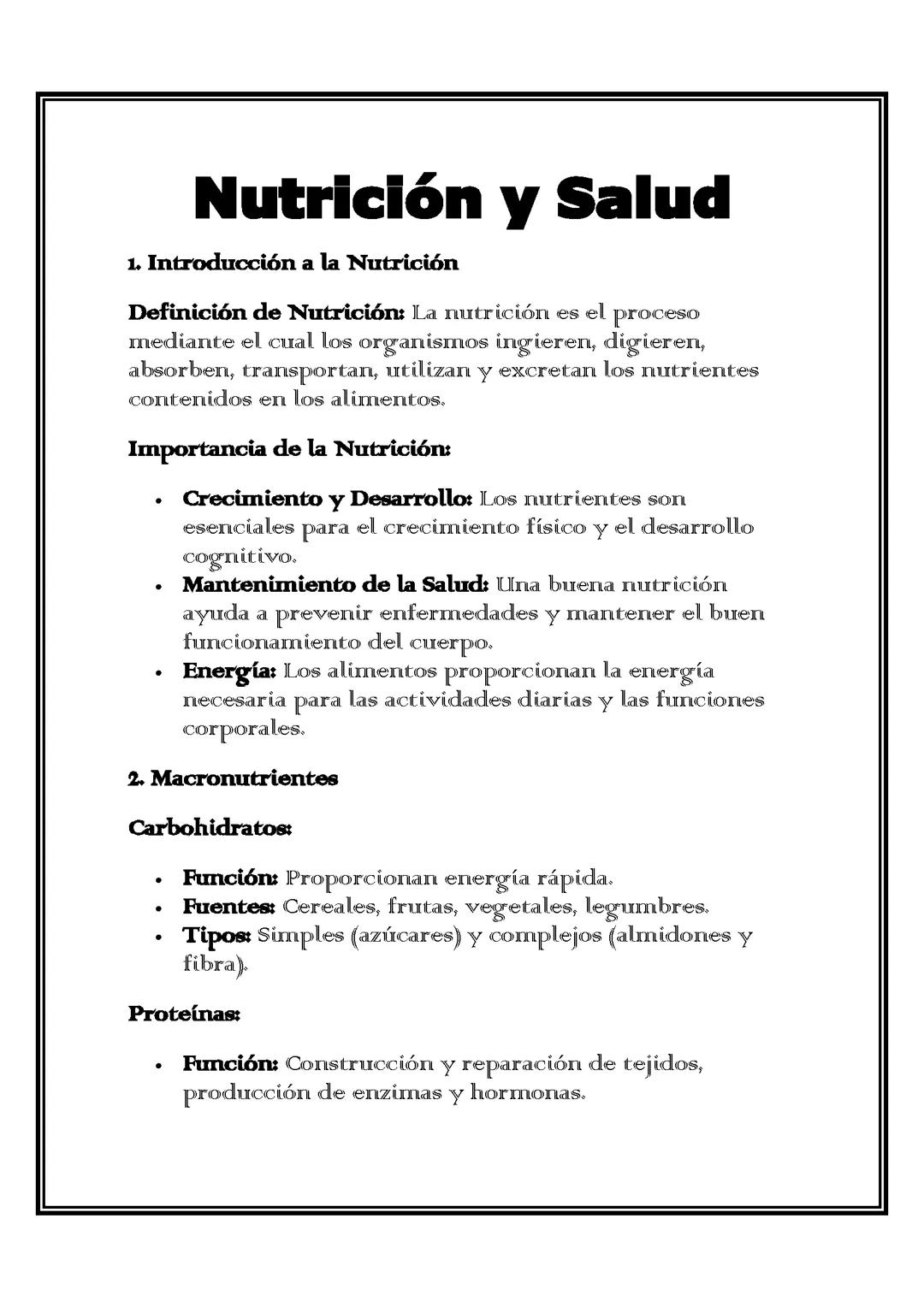 NUTRICIÓN Y SALUD