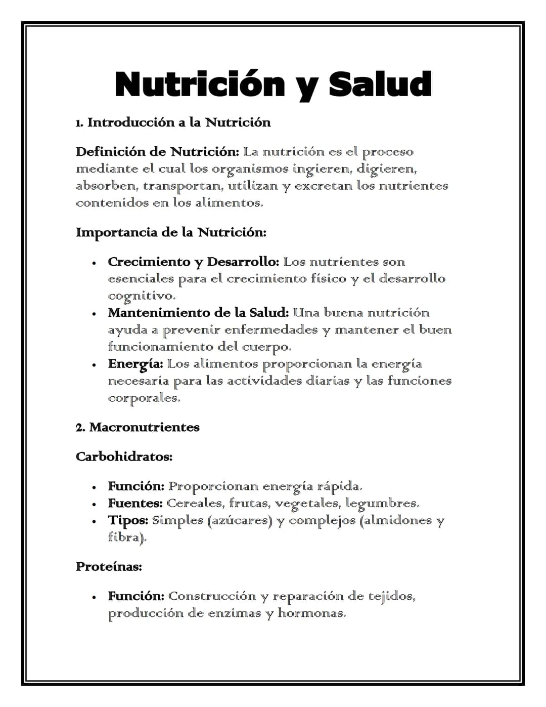 NUTRICIÓN Y SALUD