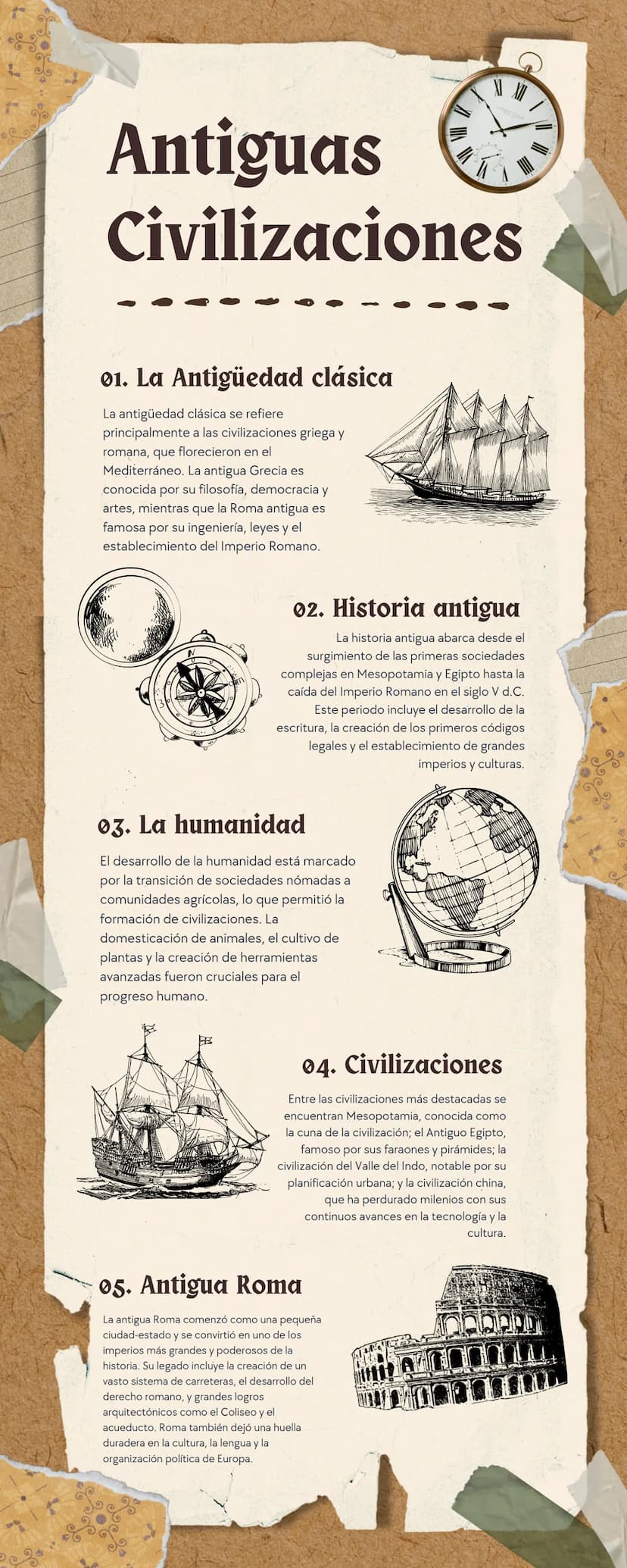 Antiguas
Civilizaciones
01. La Antigüedad clásica
La antigüedad clásica se refiere
principalmente a las civilizaciones griega y
romana, que 
