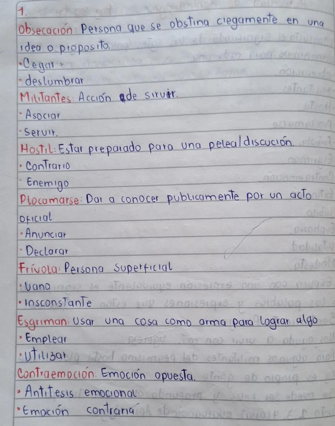 1.
Obsecación: Persona que se obstina ciegamente en una
idea o proposito.
*   Cegar
*   deslumbrar
Militantes: Acción ade sirver.
*   Asocia