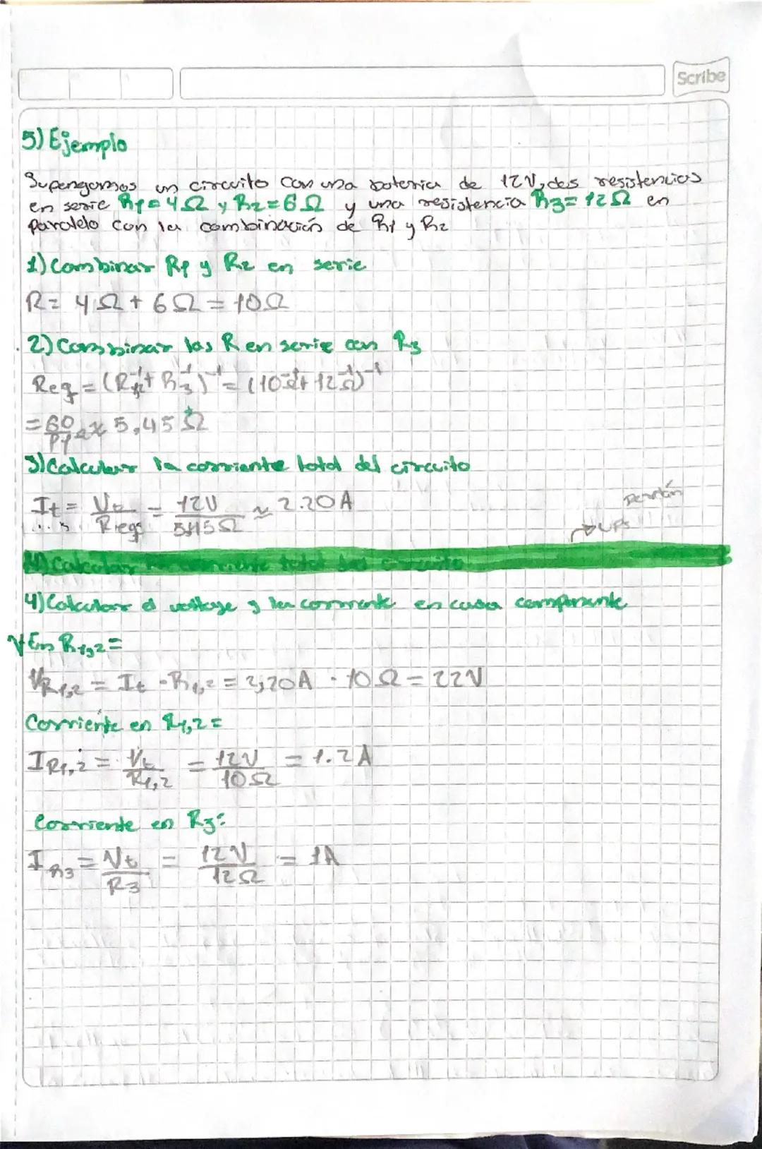 Scribe
TAREA
¿Como sumar resistencies en serie y en paroleb?
SERIE
Re
M
и
Nodo
Rz
Formula: La resistencia total (R+) en serie es la sema
res