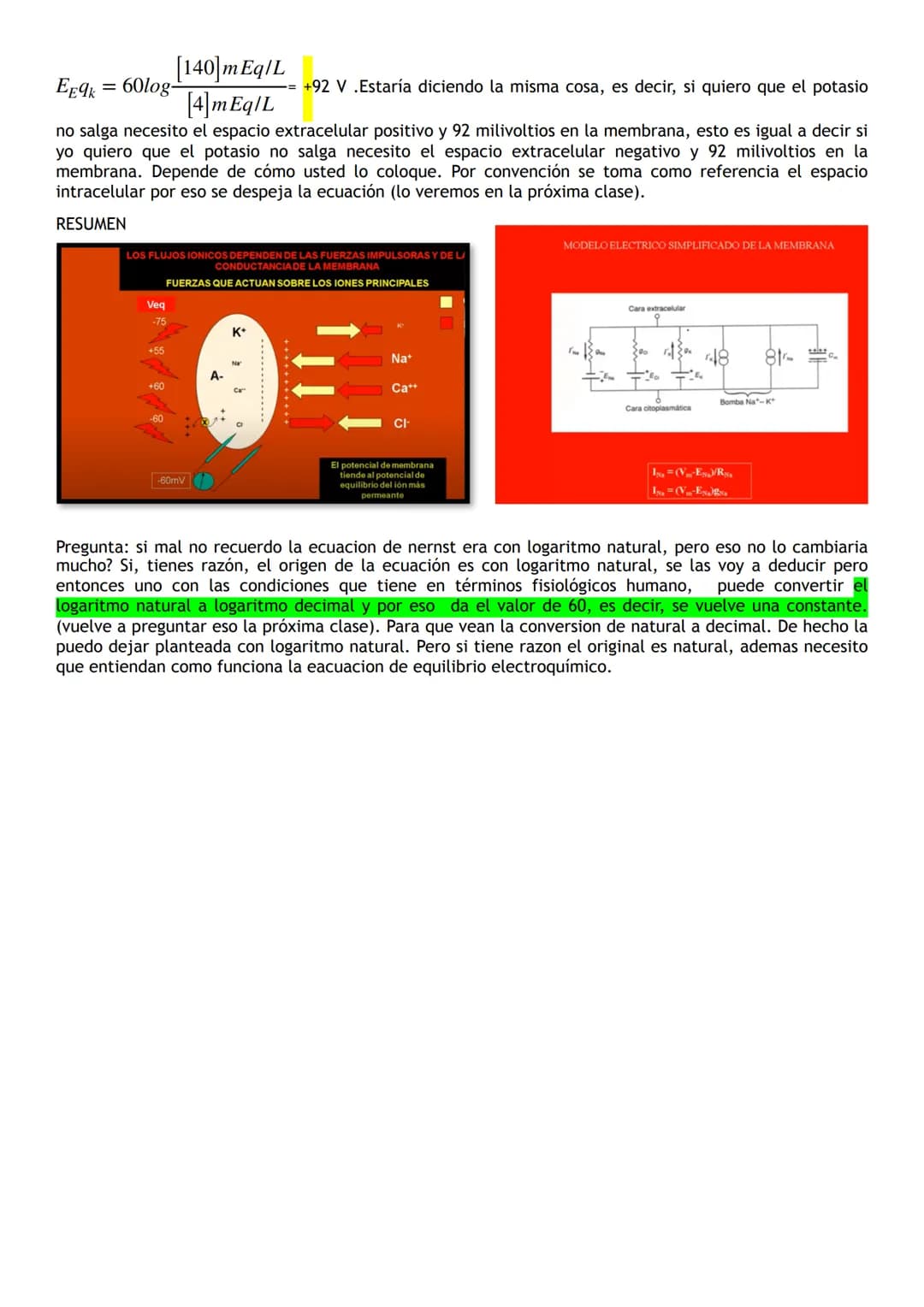 Citoplasma
Hiperpolarización
OmV
80
mv
+40
mv
Liquido fuera de la célula
Potencial de membrana - Potencial de acción
Citoplasma
Potencial de