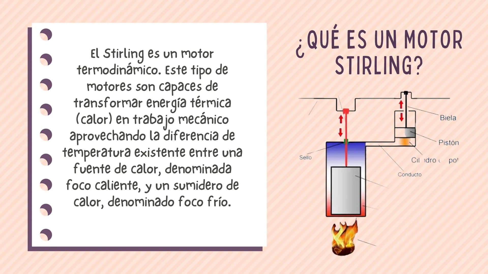 OBJETIVOS
•Demostrar que la energía térmica
puede ser convertida en energía
mecánica a partir de un motor simple.
⚫obtener el modelo del mot