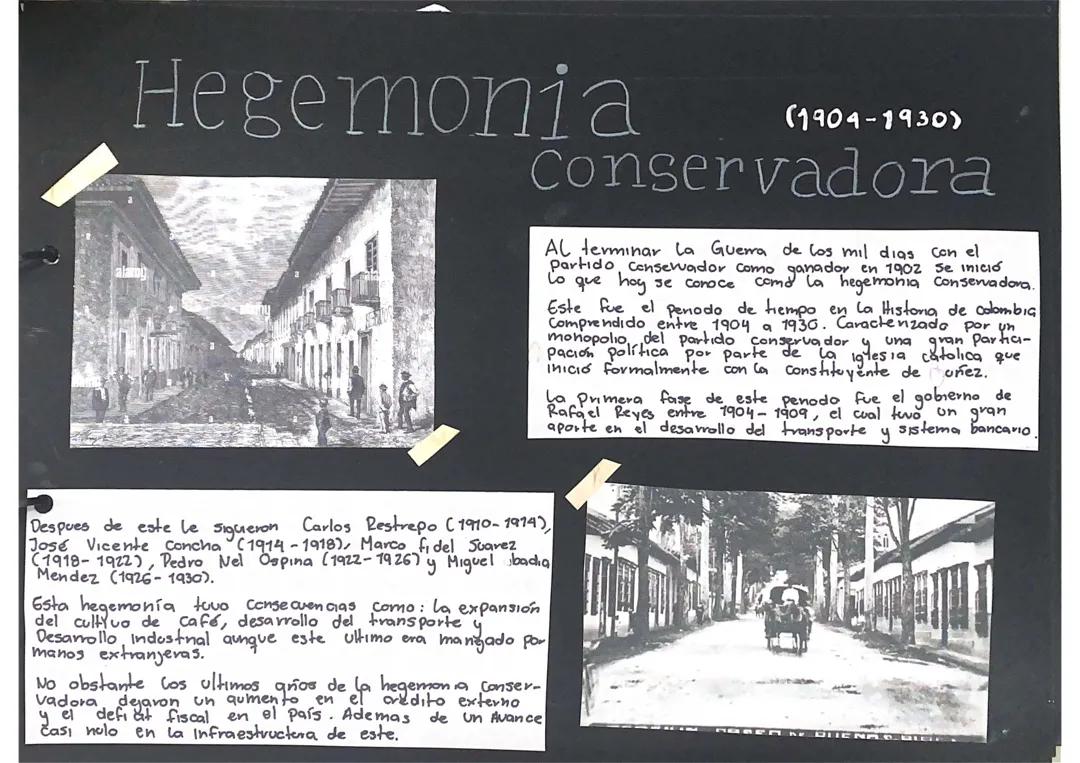 La hegemonía conservadora en Colombia (1930)