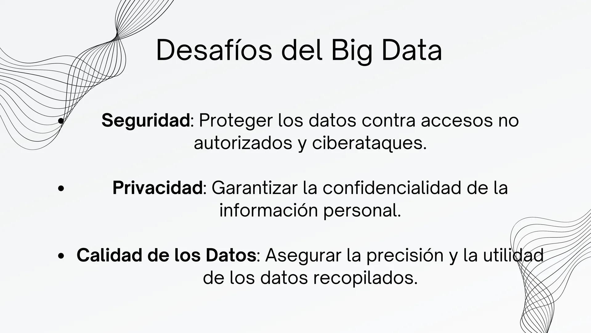 BIG DATA ¿Qué es Big Data?
Big Data se refiere a conjuntos de datos tan grandes y
complejos que las aplicaciones de procesamiento de datos
t