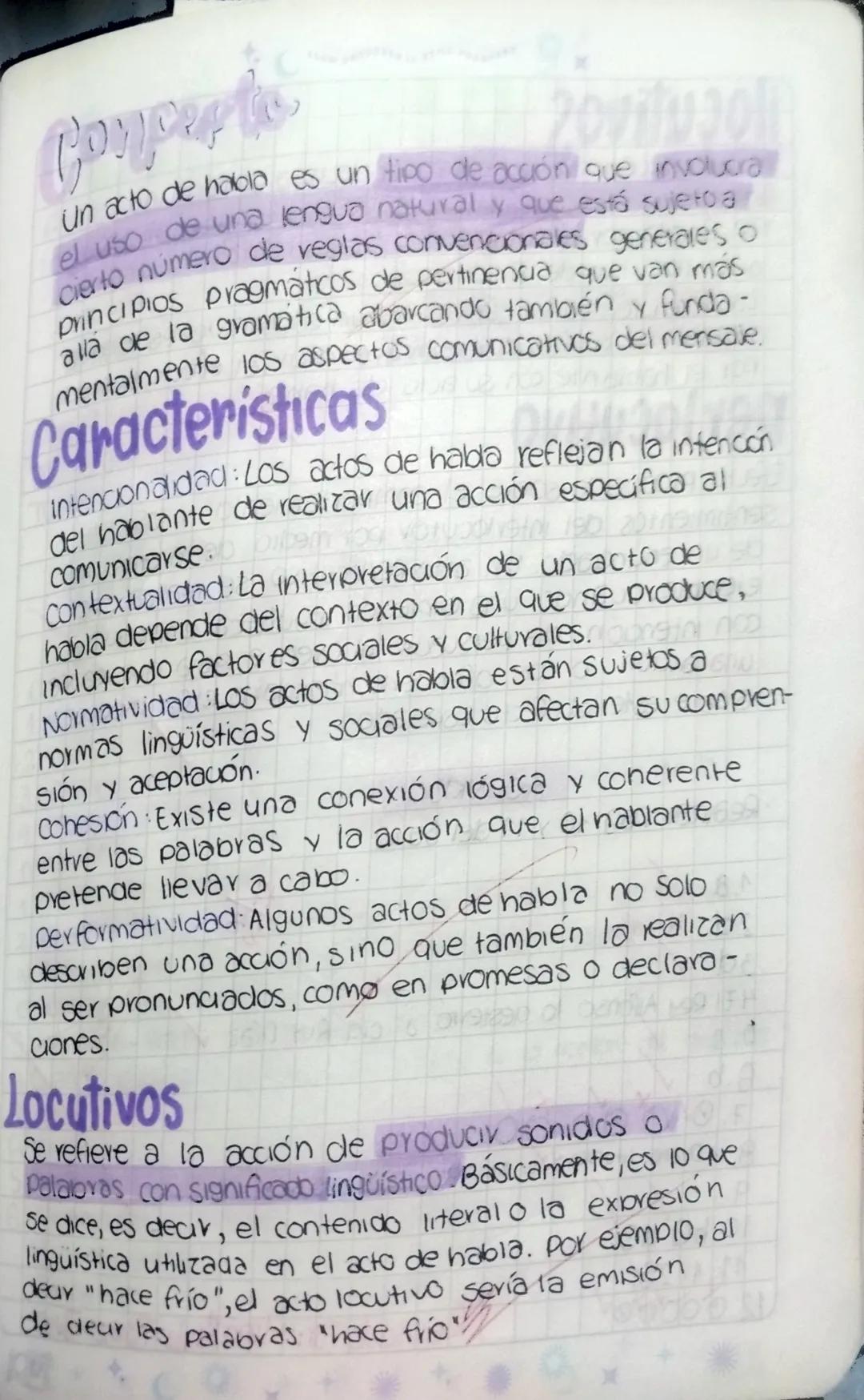 Actos
de,
Florea # Concerto

Un acto de habla es un tipo de ación que involucra
el uso de una lengua natural y que está sujeto a
cierto núme