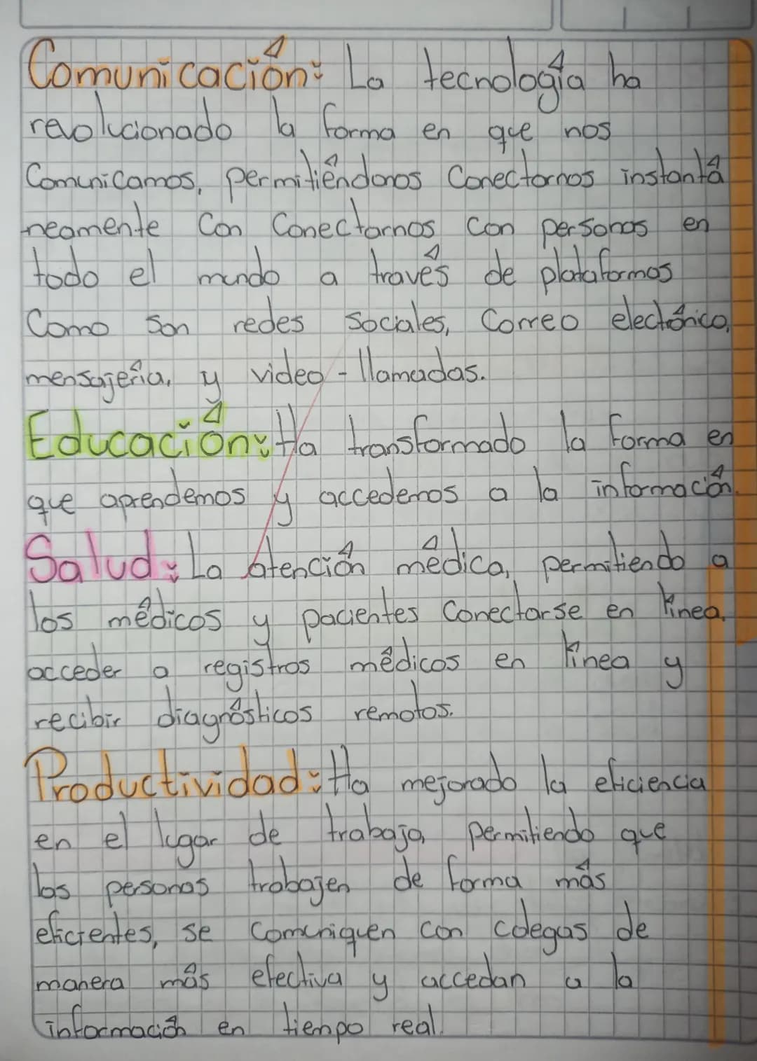 La tecnologia
en
Vidos
en
es in
factor determinante
la forma en que Vivimos nuestros.
en
actualidad. Desde la forma
que nos Comunicamos hast