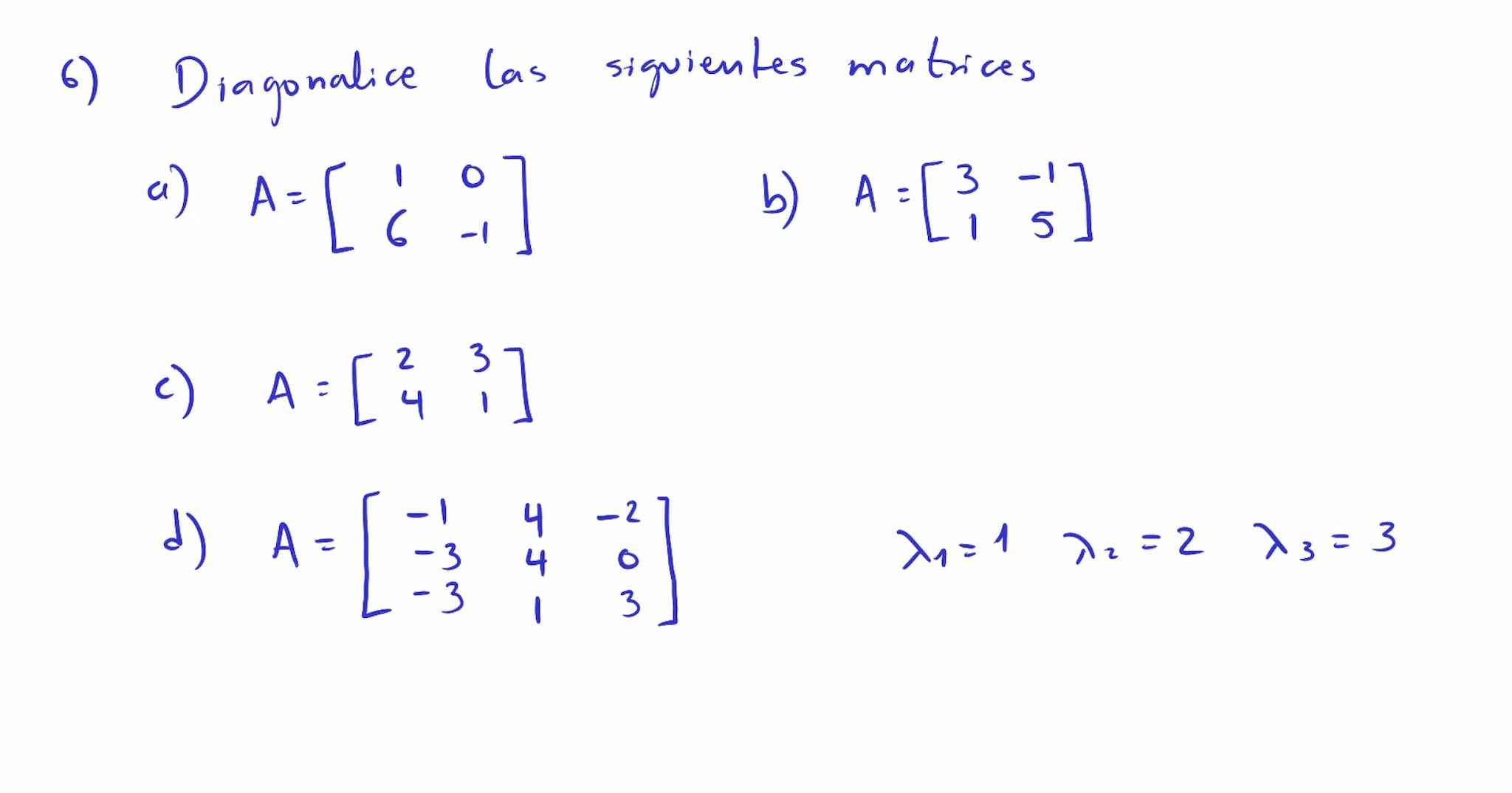 Diagonalización Los valores
y
vectores
propios
para
un a
propios
pueden ser usados
factorización del tipo
A = PDP"
P→ matriz invertible
D → 