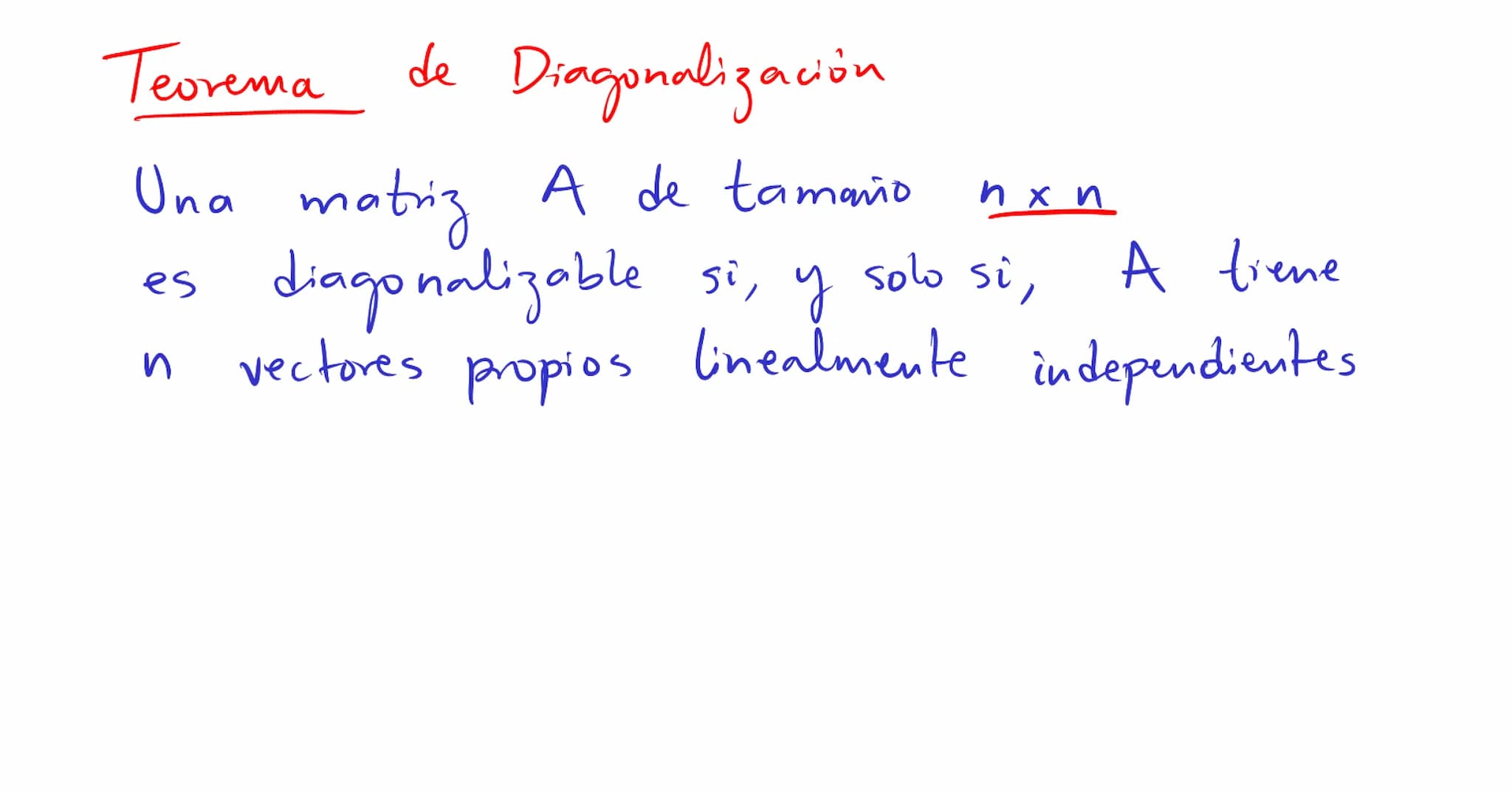 Diagonalización Los valores
y
vectores
propios
para
un a
propios
pueden ser usados
factorización del tipo
A = PDP"
P→ matriz invertible
D → 