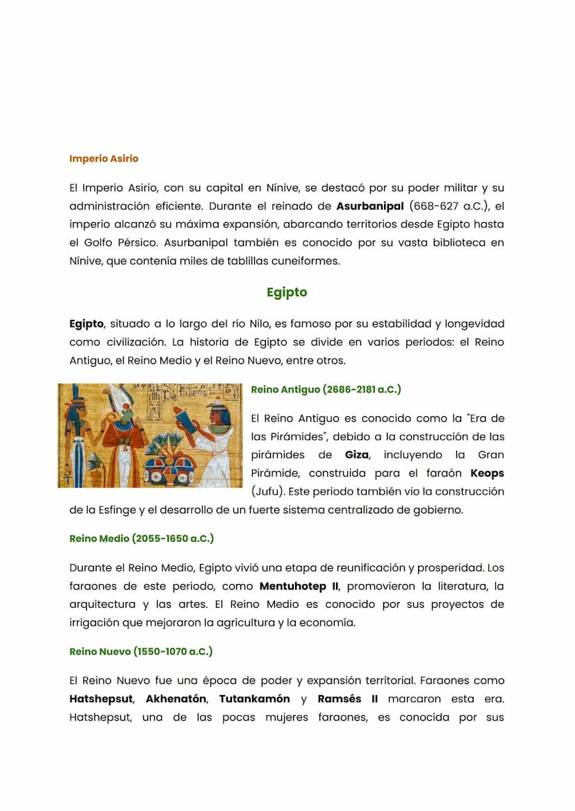 Historia Antigua: Mesopotamia, Egipto, Grecia y Roma
MESOPOTAMIA
Mesopotamia, conocida como la "tierra entre ríos" (los ríos Tigris y Eufrat