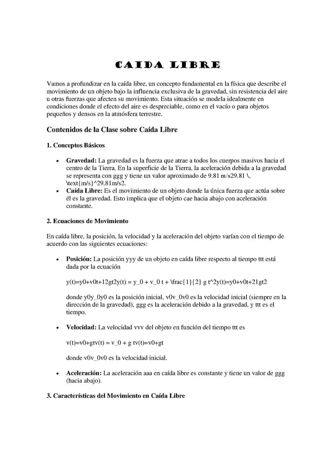 caida libre