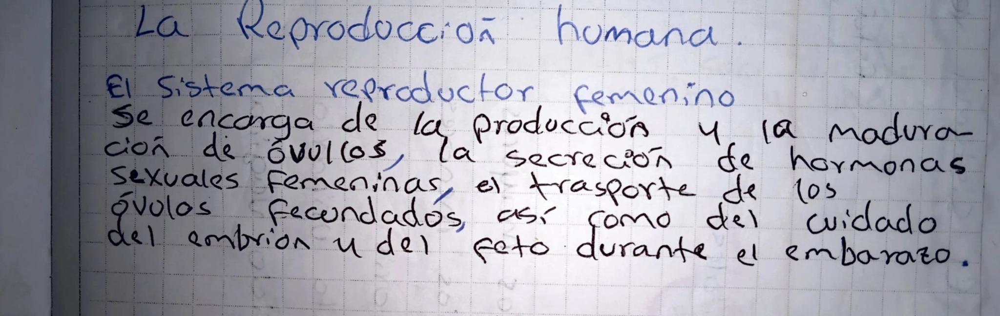 La
Reproduccion humana
4 la madura
de hormonas
El Sistema reproductor, femenino
Se encarga de la producción 4
cion de ovullos, la secreción
