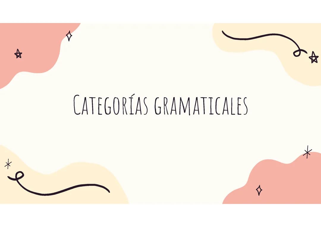 Categorías Gramaticales