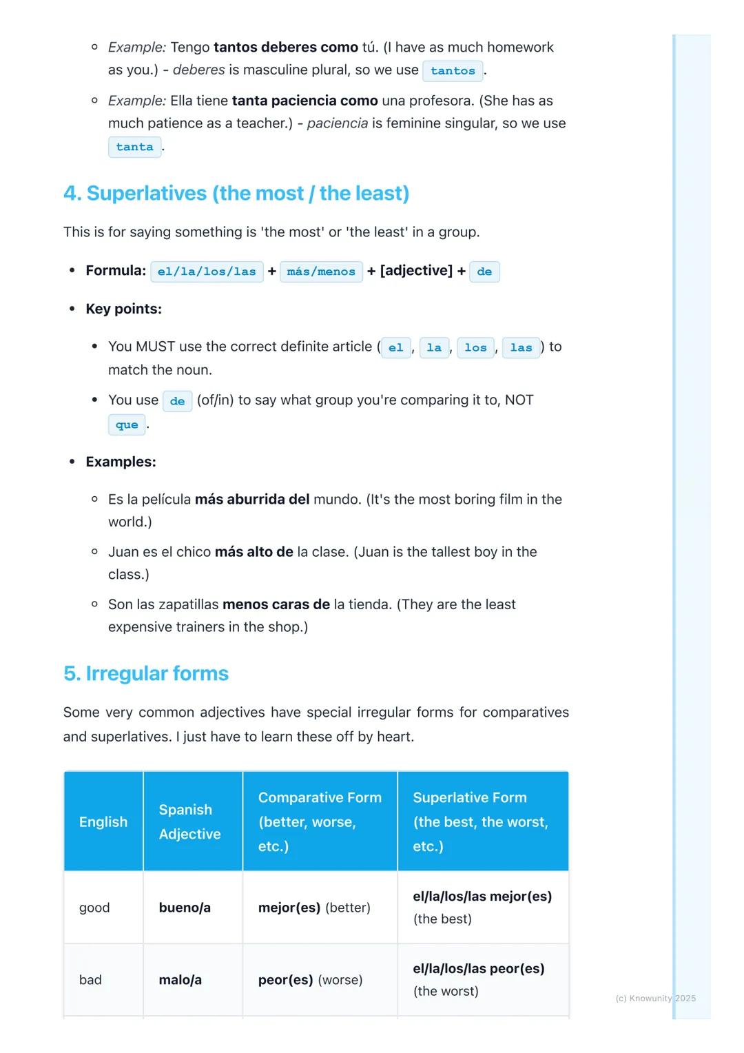 # Comparatives and
Superlatives

## Introduction to comparisons

Okay, so this is all about how to compare things in Spanish. It's used for 