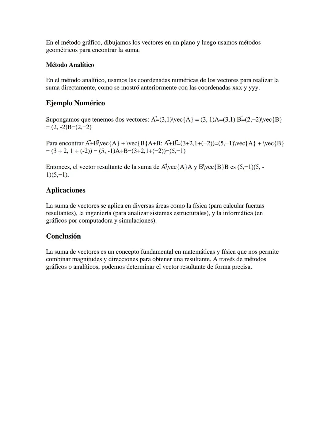 SUMA DE VECTORES
Introducción a los Vectores
Un vector es una cantidad que tiene magnitud y dirección. En el contexto matemático, los
vector