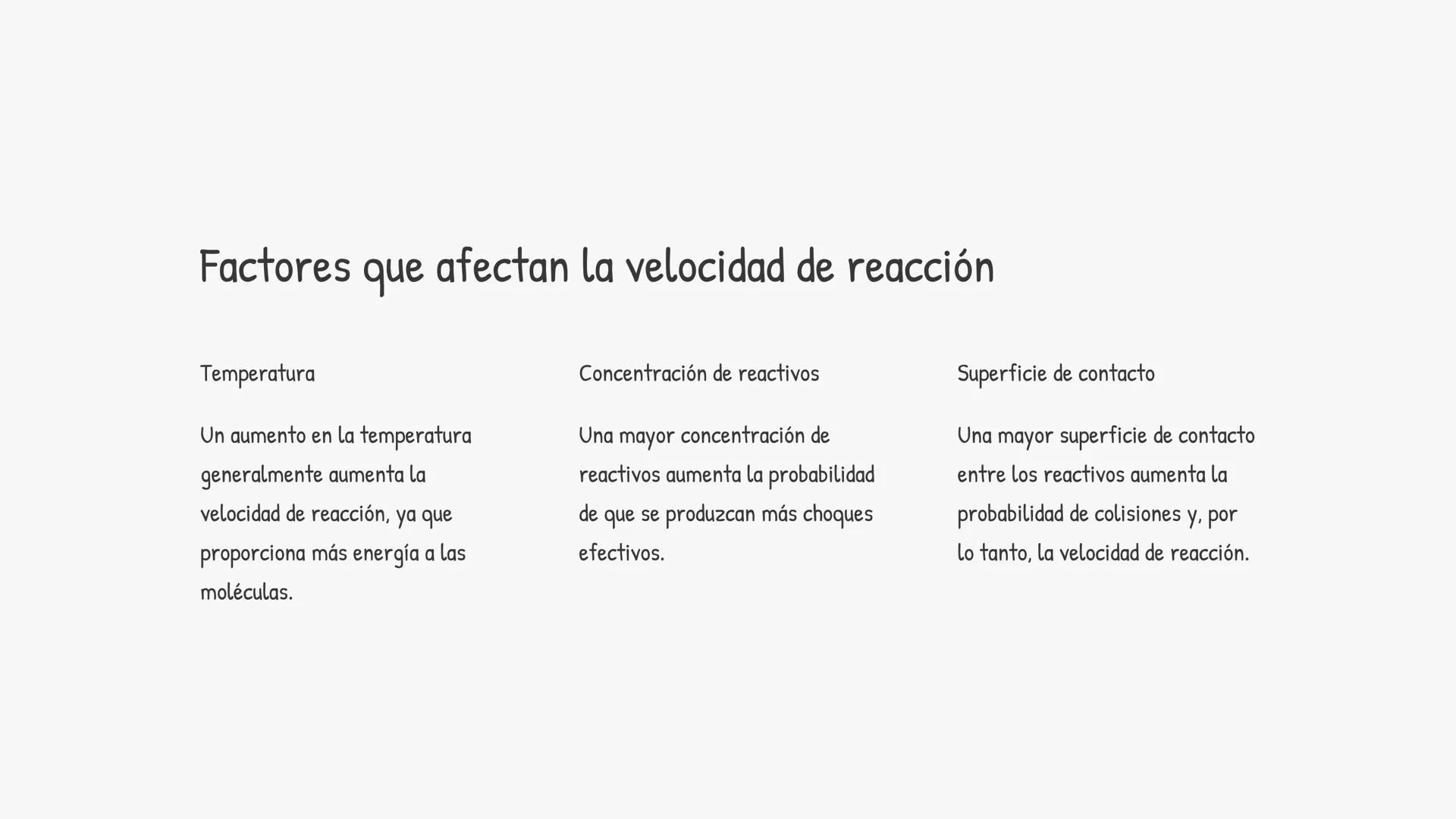 la cinética química
La cinética química estudia la velocidad a la que se producen las reacciones
químicas y los factores que la afectan. Com